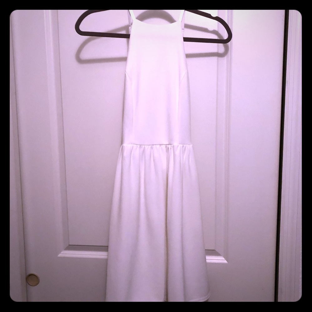 White backless dress